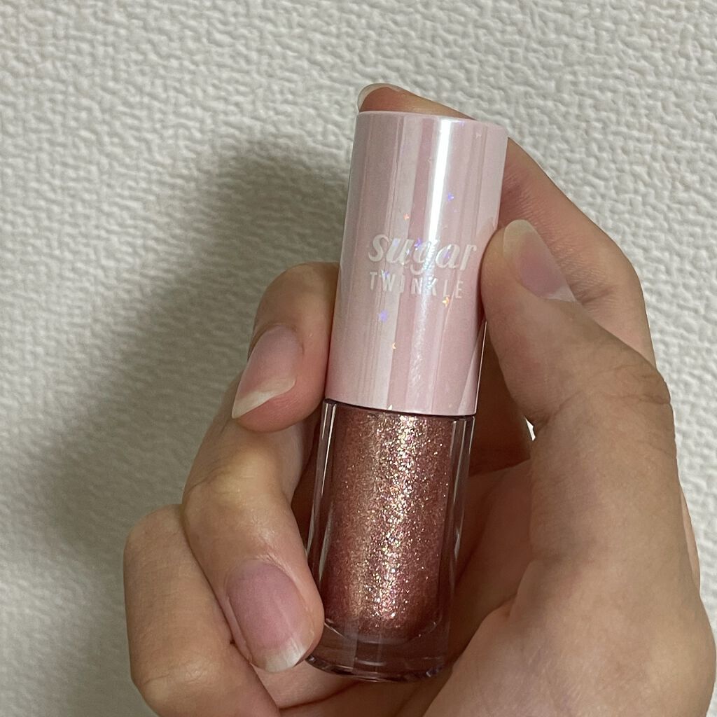 シュガー トゥインクル リキッド シャドウ 09 CORAL CRACKER/PERIPERA/リキッドアイシャドウを使ったクチコミ（1枚目）