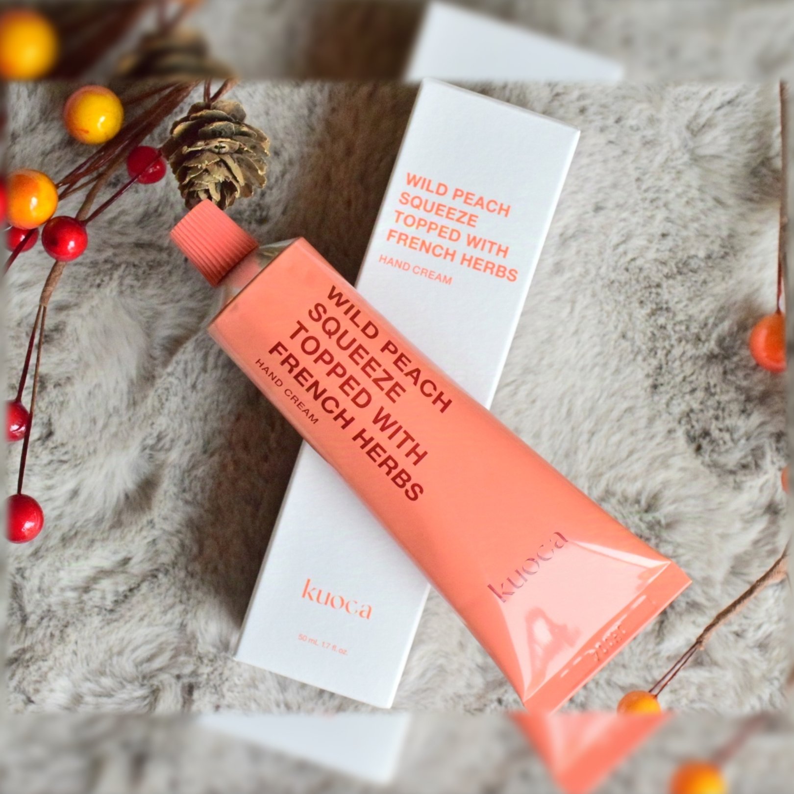 ワイルドピーチ ハンドクリーム/KUOCA/ハンドクリームを使ったクチコミ（1枚目）