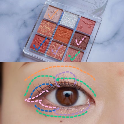 クォーツ 9色アイシャドウパレット(ドリームランドアイシャドウ)/ZEESEA/アイシャドウパレットを使ったクチコミ(4枚目)