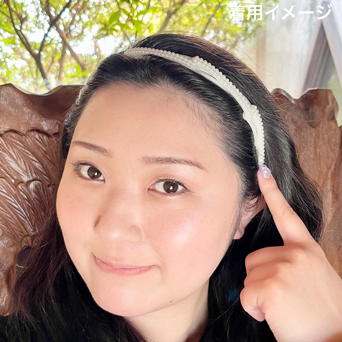 カチューシャ(折りたたみタイプ)/DAISO/ヘアアクセサリーを使ったクチコミ(3枚目)