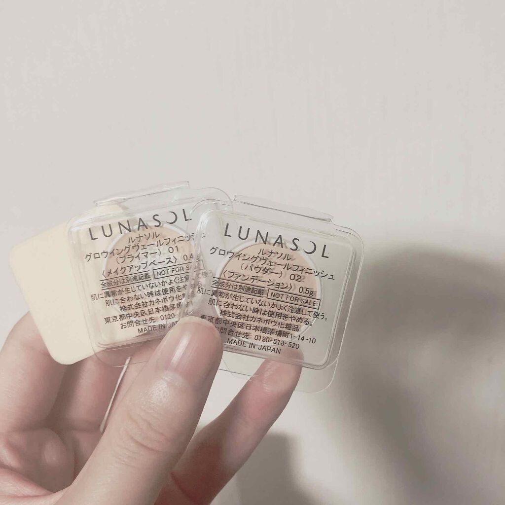 グロウイングヴェールフィニッシュ/LUNASOL/パウダーファンデーションを使ったクチコミ（2枚目）