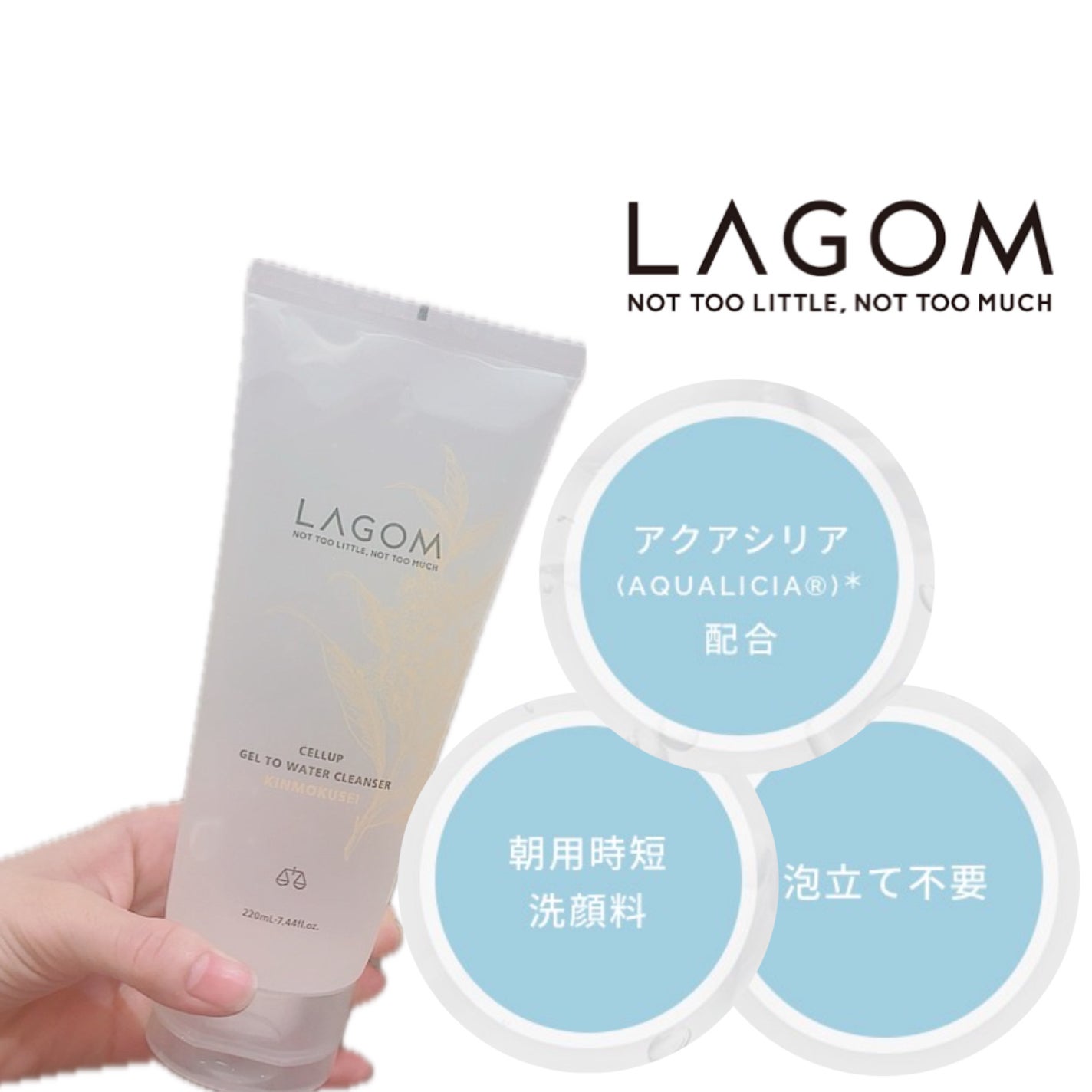 ジェルトゥウォーター クレンザー(KI)(朝洗顔料)/LAGOM /その他洗顔料を使ったクチコミ(1枚目)