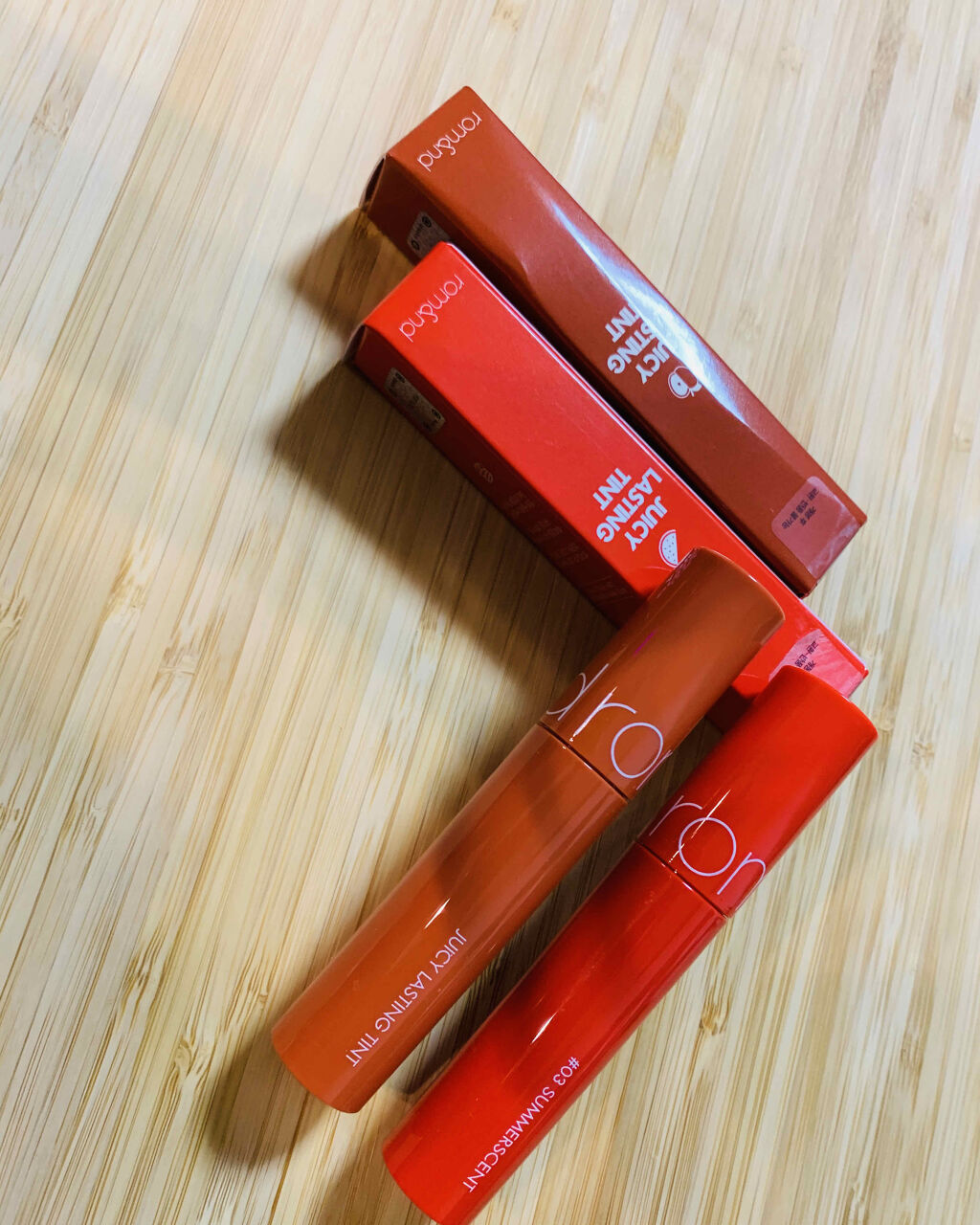 ジューシーラスティングティント/rom&nd/リップティントを使ったクチコミ（1枚目）