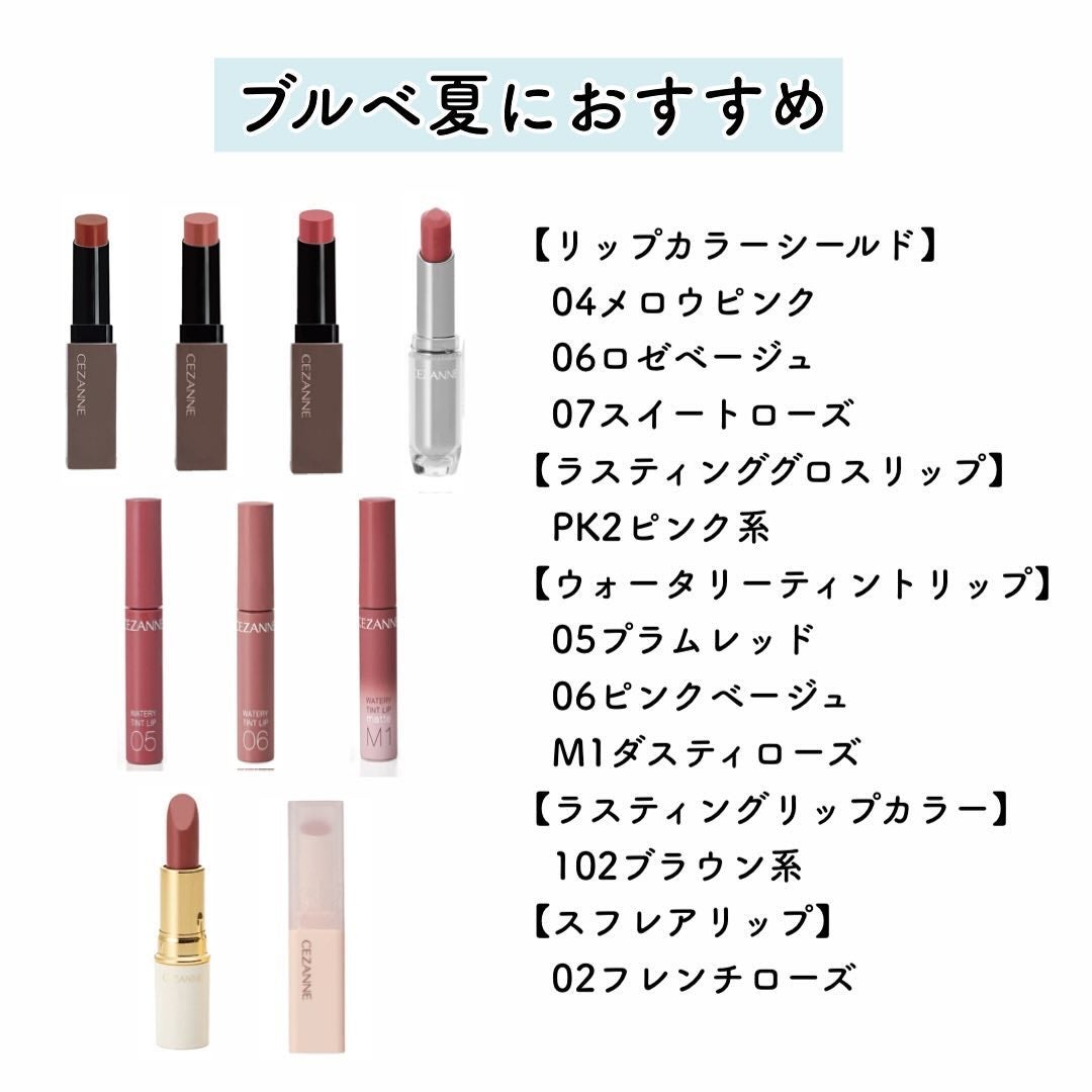 ラスティンググロスリップ/CEZANNE/口紅を使ったクチコミ(4枚目)