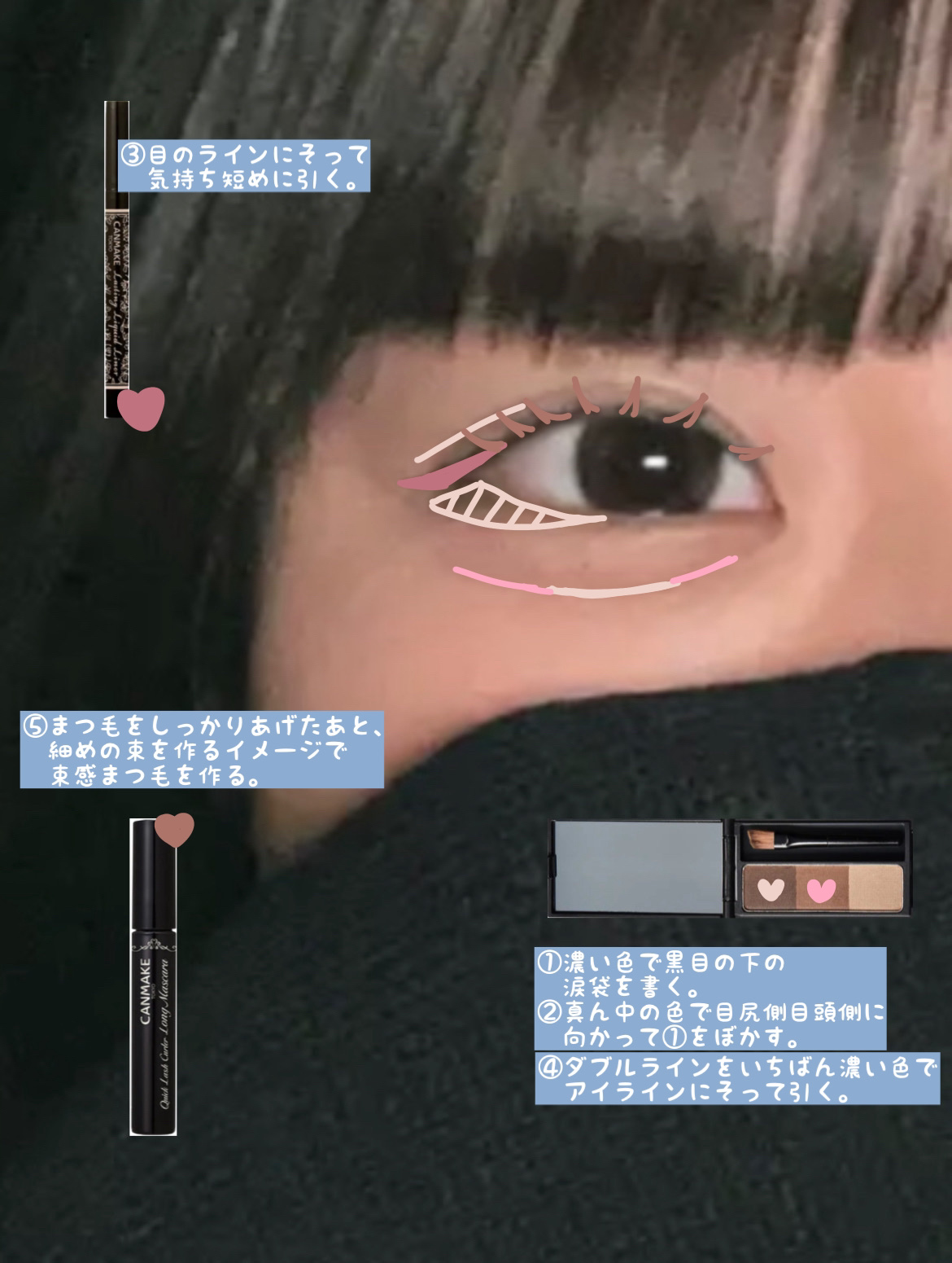 ラスティングリキッドライナー/キャンメイク/リキッドアイライナーを使ったクチコミ（3枚目）