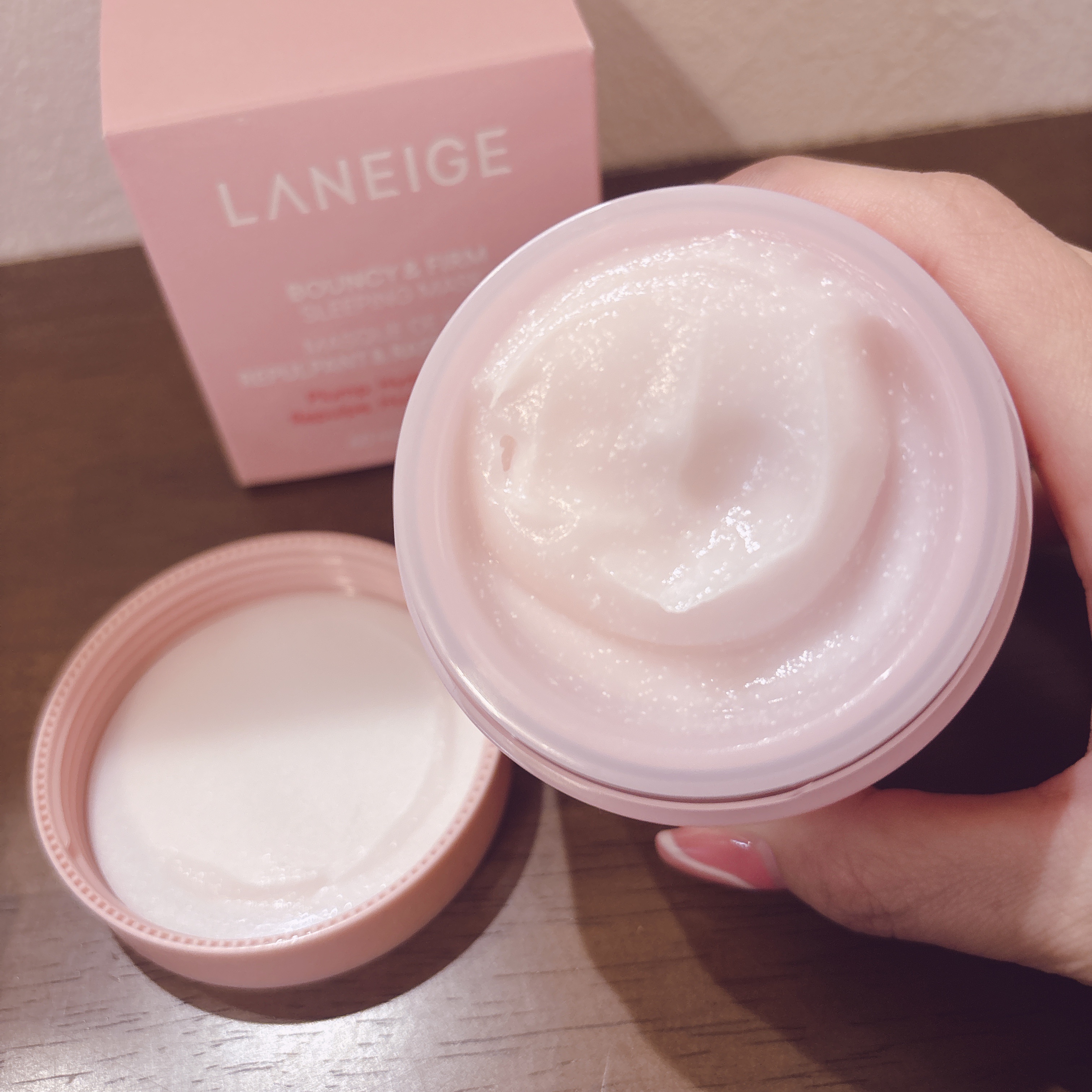 バウンシースリーピングマスク/LANEIGE/フェイスクリームを使ったクチコミ（1枚目）