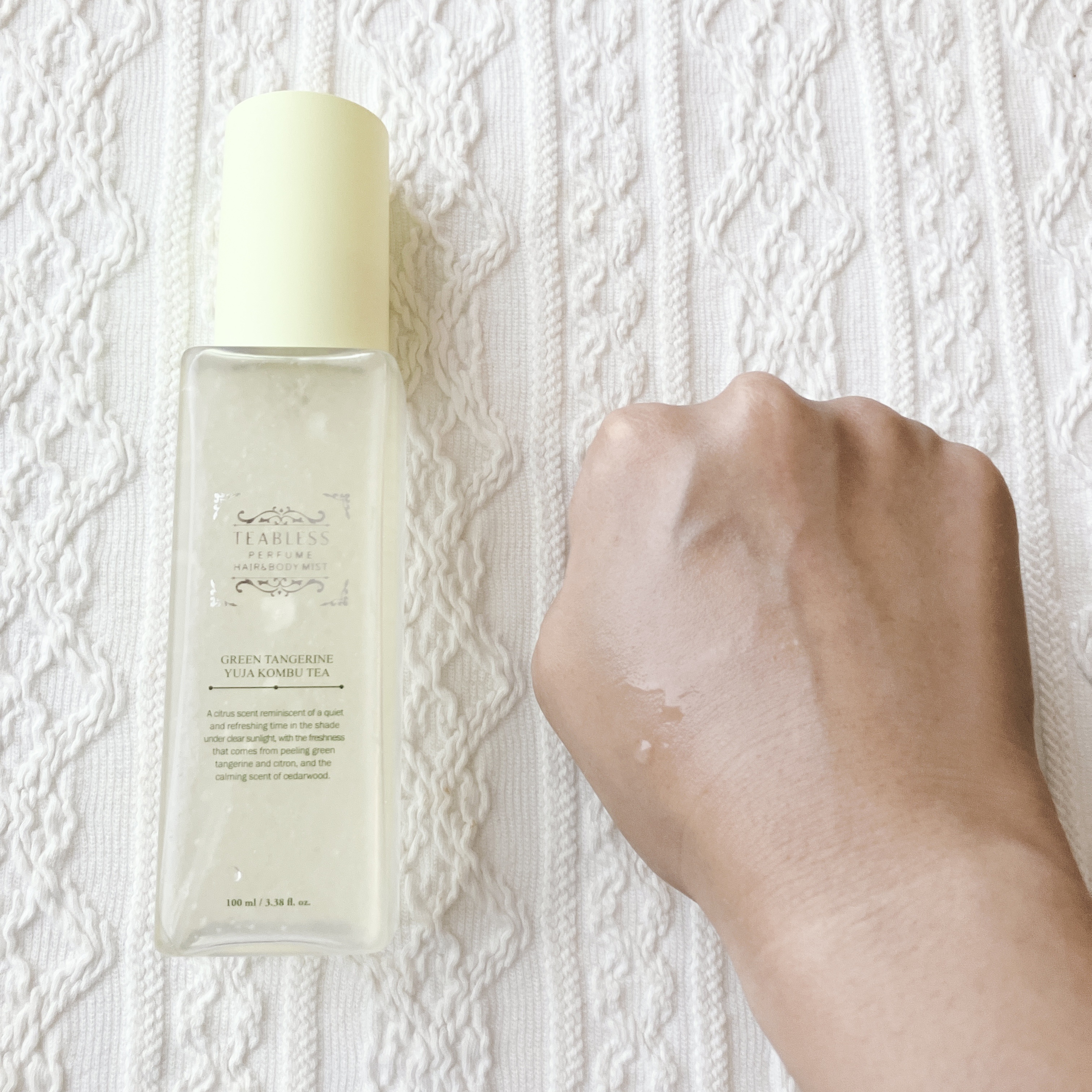 清柑柚子コンブチャパフュームヘア&ボディミスト/TEABLESS/ヘアミストを使ったクチコミ（3枚目）
