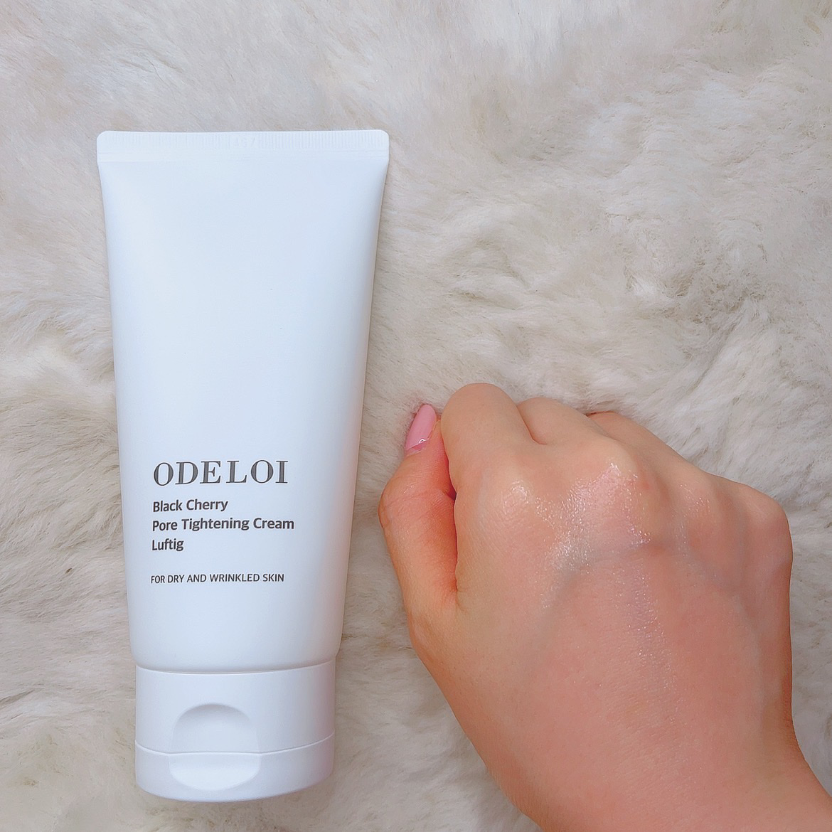 ブラックチェリー毛穴収縮クリーム　ルフティグ/ODELOI/フェイスクリームを使ったクチコミ（3枚目）