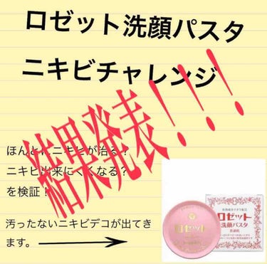 さてさて！忘れた頃にやってくる結果発表！！
ほんとに綺麗になったのか！？2枚目へGo



今回検証したのは
ロゼット洗顔パスタ 普通肌用

さっぱりすべすべの洗い上がり
肌荒れ・にきびを防ぐ薬用洗顔
