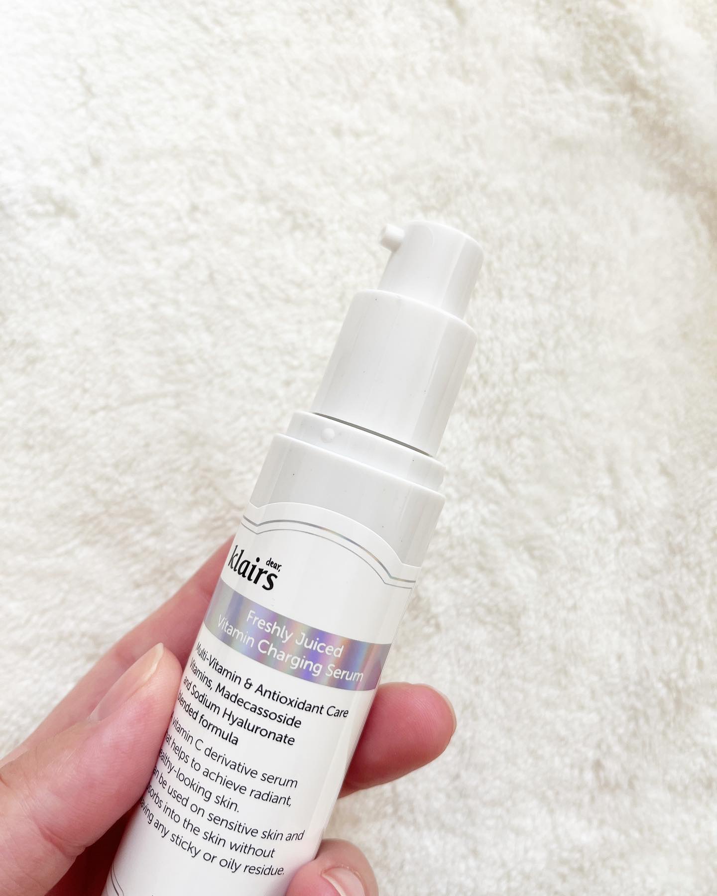 フレッシュリージュースドビタミンチャージングセラム(30ml)/Klairs/美容液を使ったクチコミ（2枚目）