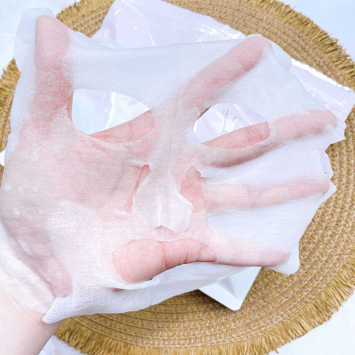 プラスキレイ ピンクデイリーセラムマスクCのクチコミ「
プラスキレイ
ピンクデイリーセラムマスクC🤍

ビタミンC誘導体とヒト幹細胞培養エキスが
贅.....」（3枚目）