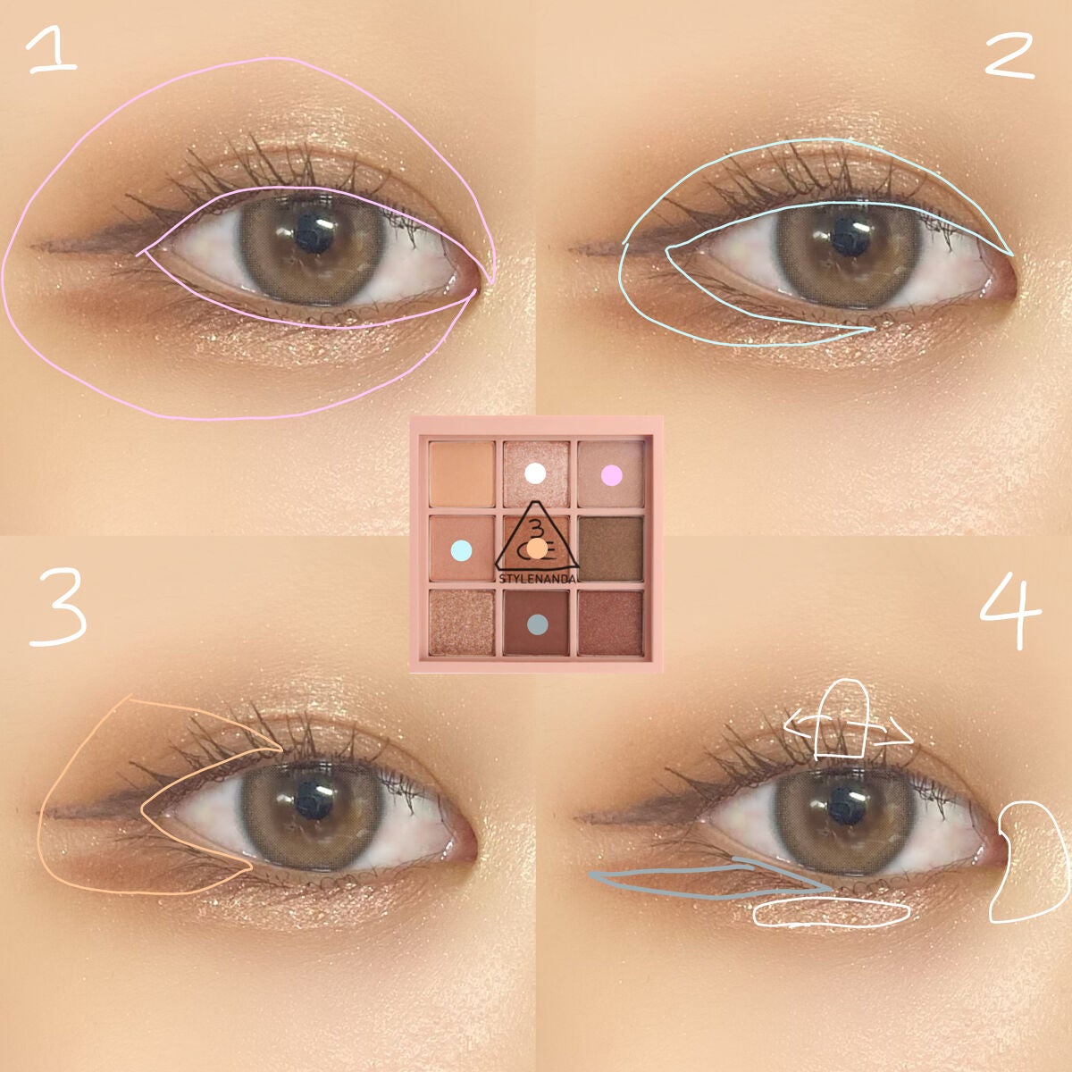 3CE マルチアイカラーパレット/3CE/アイシャドウパレットを使ったクチコミ(3枚目)