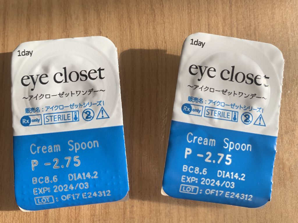 eye closet １day SweetSeries "Half"（アイクローゼットワンデー スウィートシリーズ ハーフ） Cream Spoon/EYE CLOSET/ワンデー（１DAY）カラコンを使ったクチコミ（1枚目）