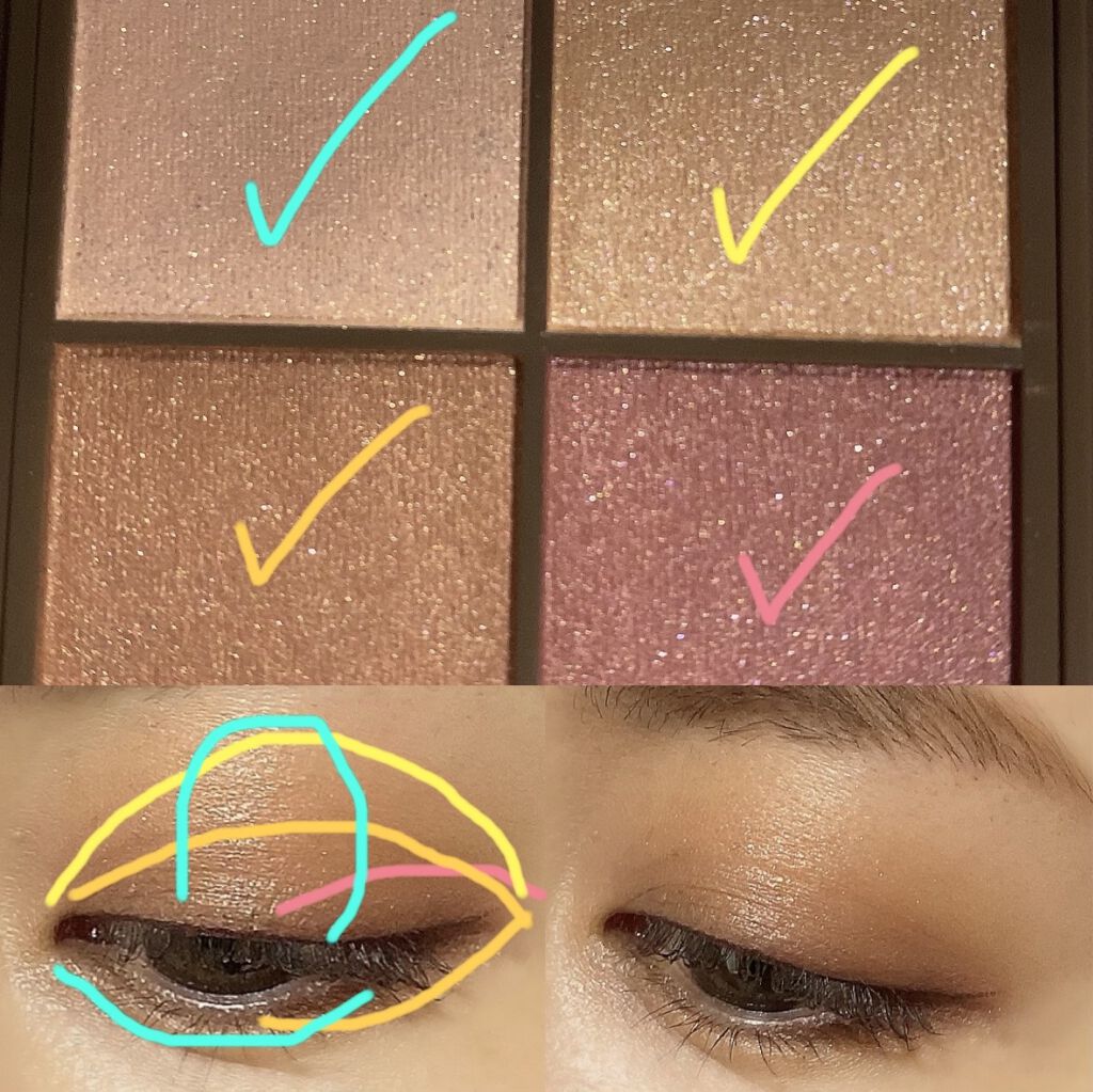 ニュアンスオンアイシャドウ/CEZANNE/アイシャドウパレットを使ったクチコミ（3枚目）