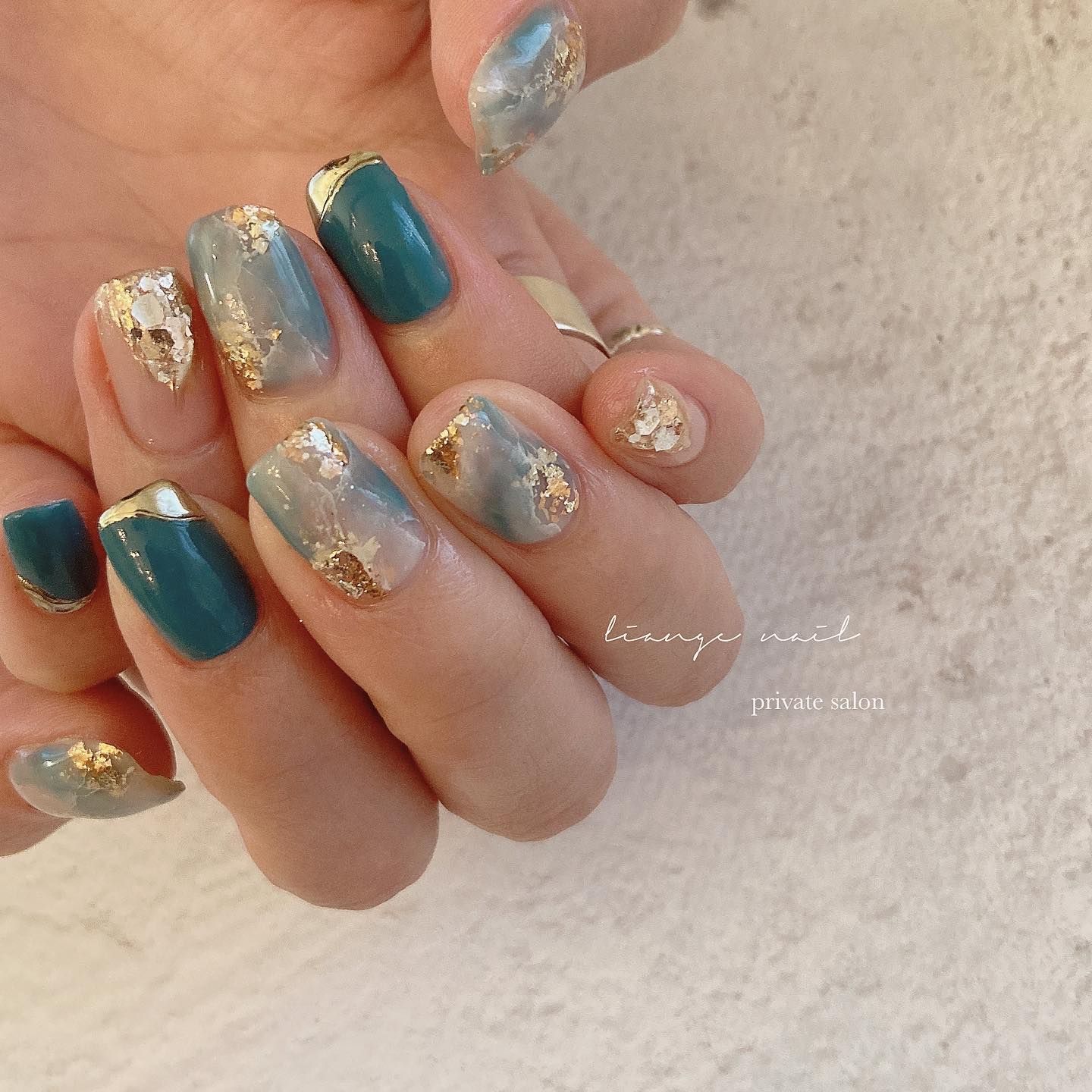 #リアンジェネイル,#柏ネイル,#ネイル,#ニュアンスネイル,#大人ニュアンスネイル,#秋ネイル,#冬ネイル,#ミラーネイル,#ターコイズネイル,#天然石ネイル,#グリッターネイルのネイルデザイン