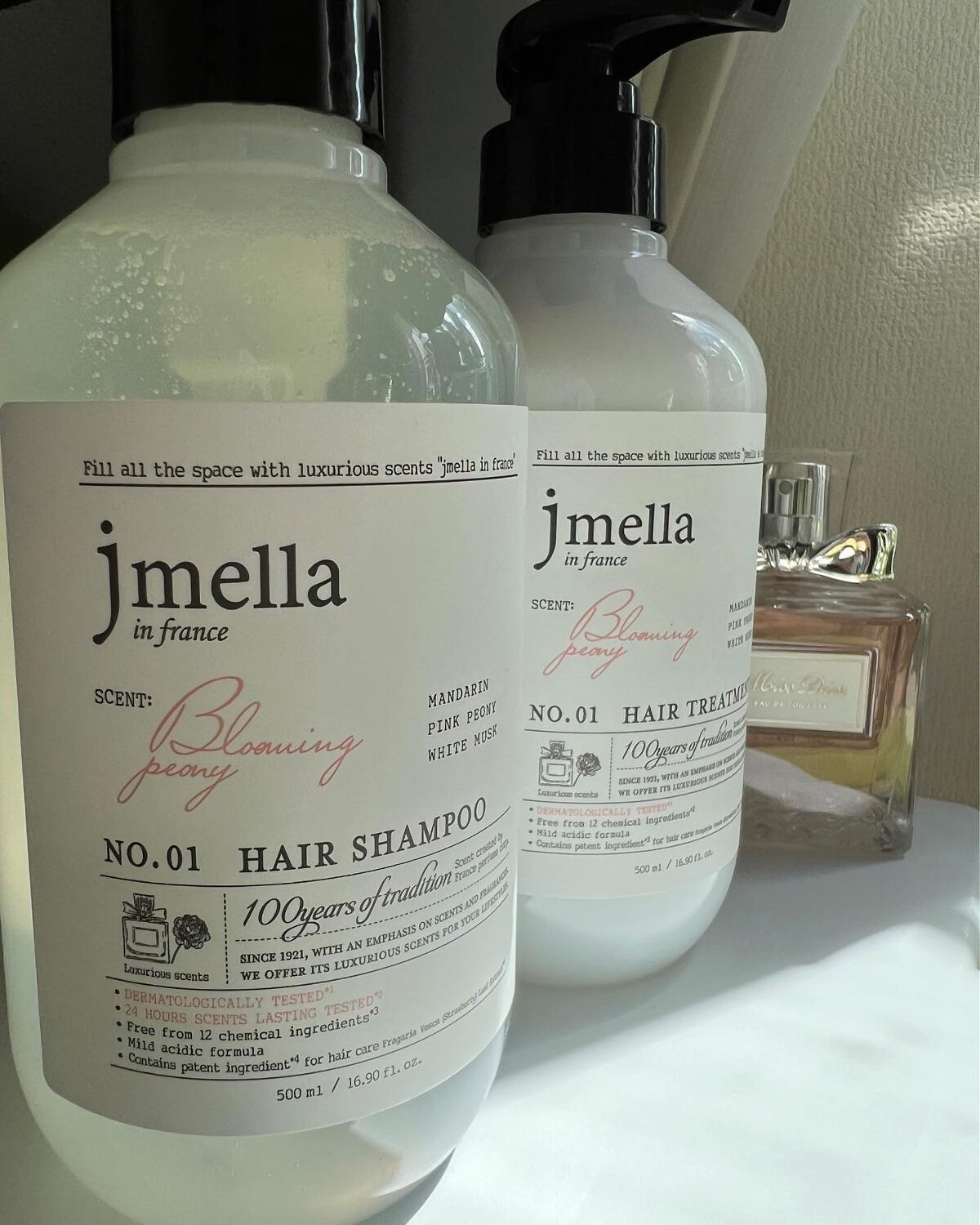 インフランス ヘアシャンプー ブルーミングピオニー／トリートメント ブルーミングピオニー/jmella/市販シャンプーを使ったクチコミ（1枚目）