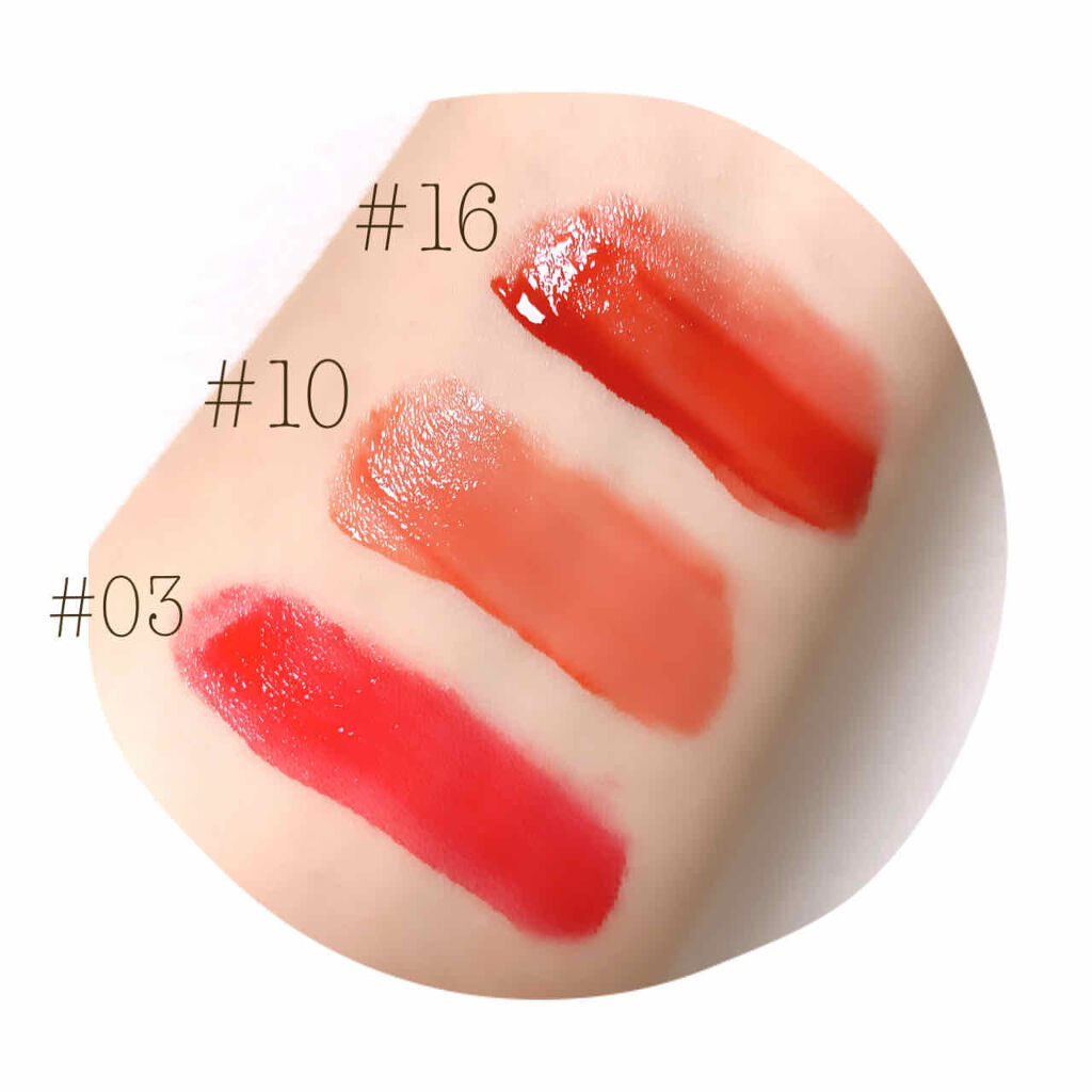 ジューシーラスティングティント/rom&nd/リップティントを使ったクチコミ（2枚目）