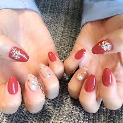 ホロ純銀ゴールド/エリコネイル/ネイルチップ・パーツを使ったクチコミ(2枚目)