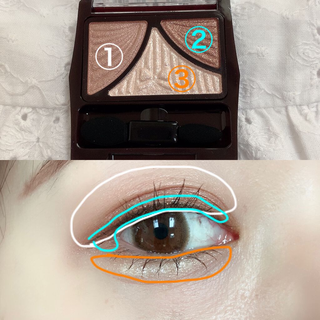 ジューシーピュアアイズ/キャンメイク/アイシャドウパレットを使ったクチコミ（3枚目）