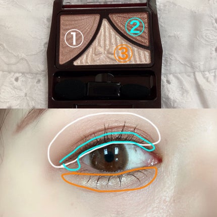 ジューシーピュアアイズ/キャンメイク/アイシャドウパレットを使ったクチコミ(3枚目)