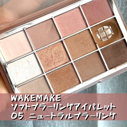 ソフトブラーリングアイパレット 05.ニュートラルブラーリング/wakemake/アイシャドウパレットの画像