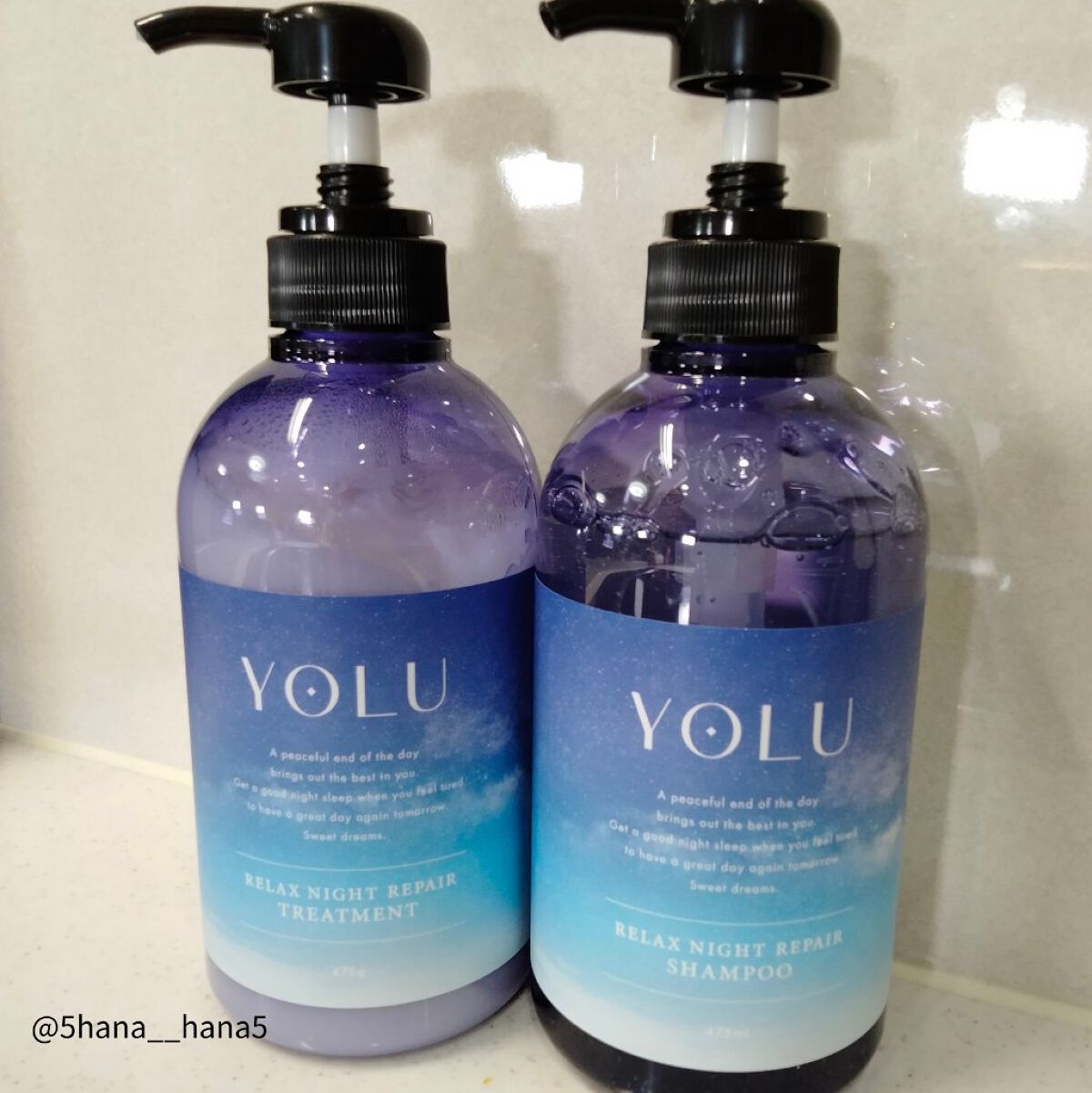 リラックスナイトリペア シャンプー／トリートメント/YOLU/市販シャンプーを使ったクチコミ（3枚目）