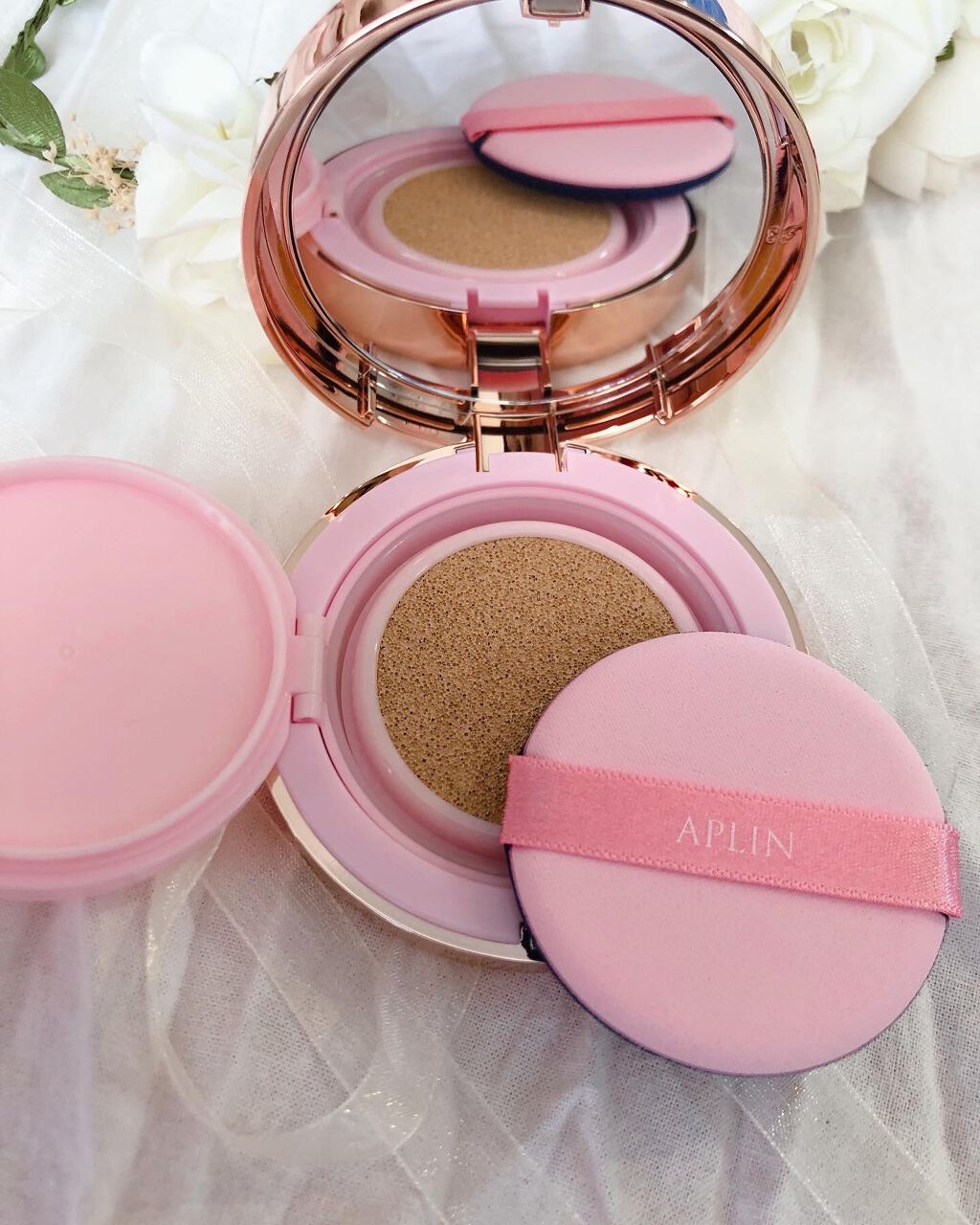 ピンクティーツリーカバークッション/APLIN/クッションファンデーションを使ったクチコミ(5枚目)