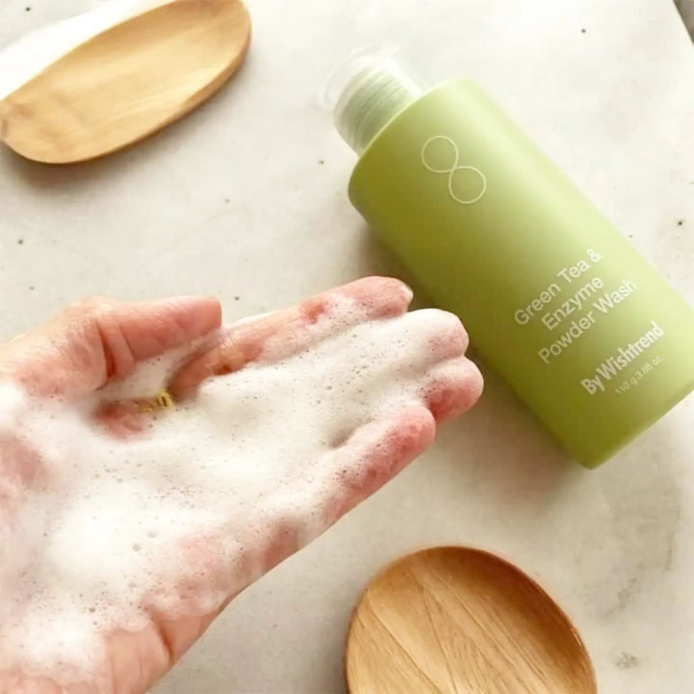 グリーンティー&エンザイムパウダーウォッシュ/By Wishtrend/洗顔パウダーを使ったクチコミ(4枚目)