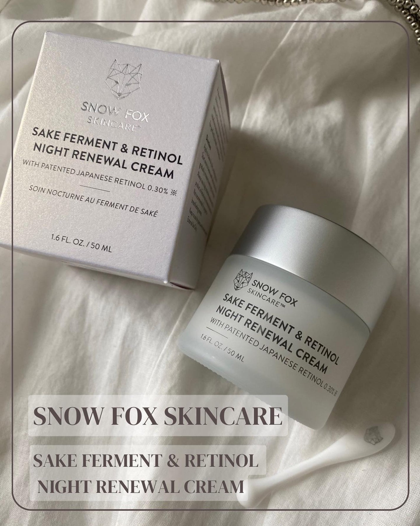 SAKE ナイトクリーム/SNOW FOX SKINCARE/フェイスクリームを使ったクチコミ(1枚目)