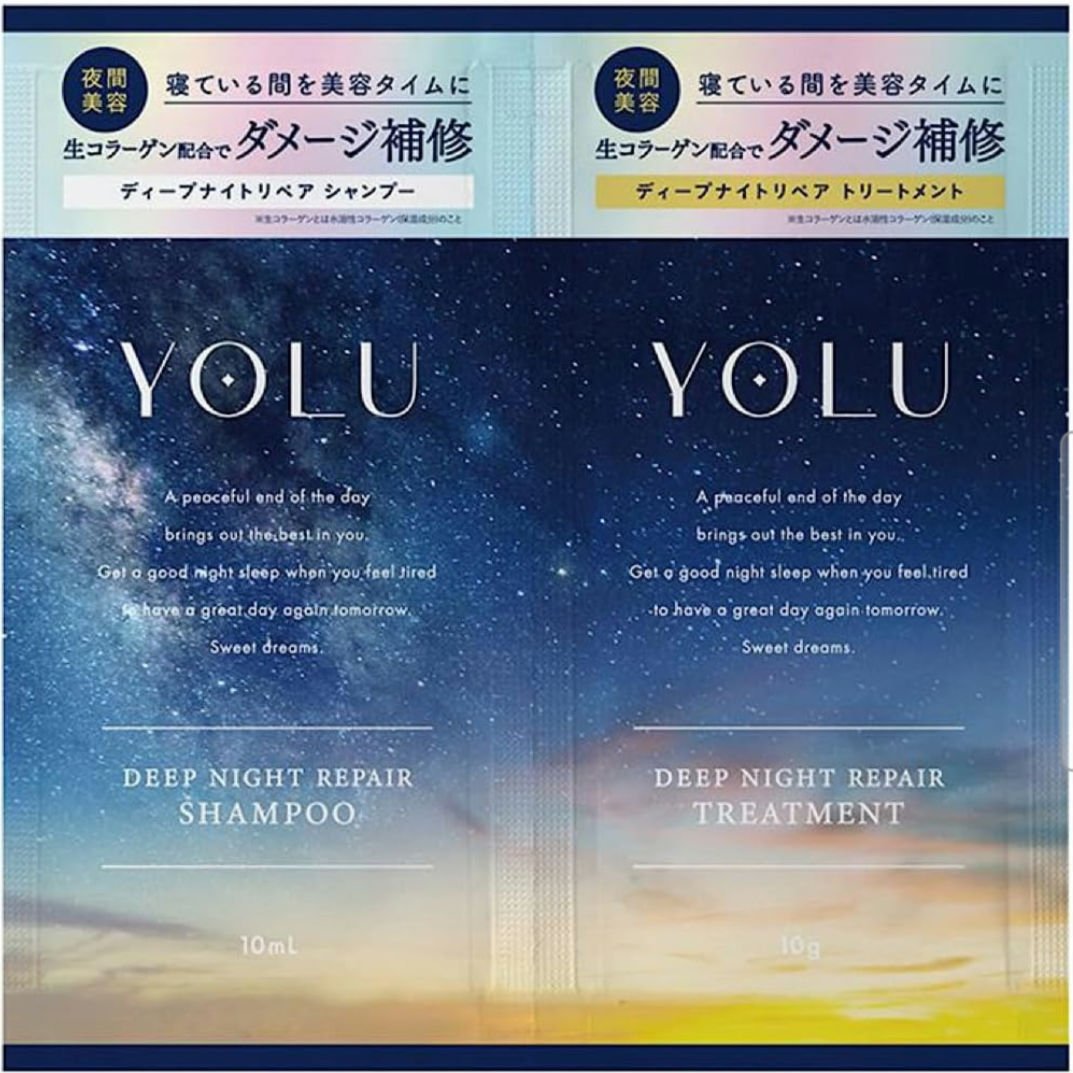 ディープナイトリペアシャンプー／トリートメント/YOLU/市販シャンプーを使ったクチコミ（1枚目）