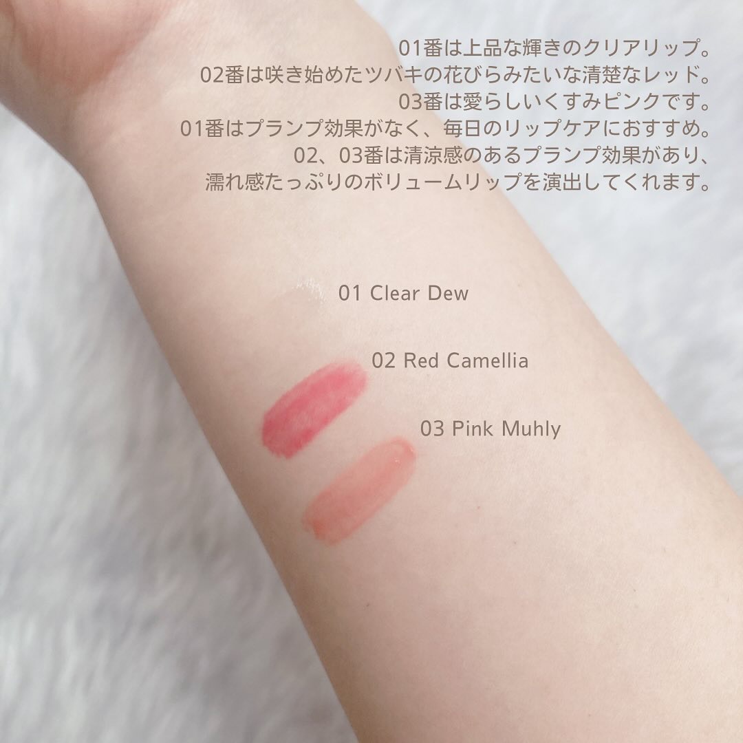 ナチュラルブルームリップオイルセラム 3色セット/PINATE/リップグロスを使ったクチコミ（3枚目）