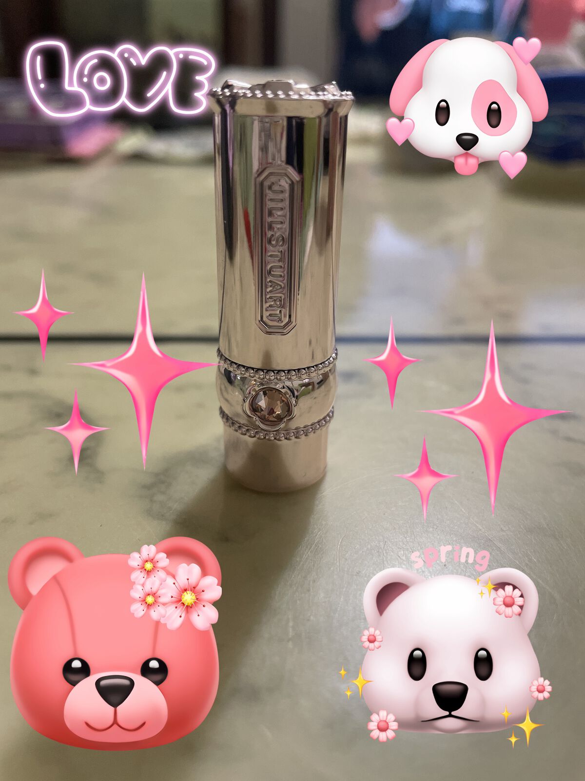 ジルスチュアート リップグロウ セラムバーム 01 petal bisau/JILL STUART/リップバームを使ったクチコミ（1枚目）