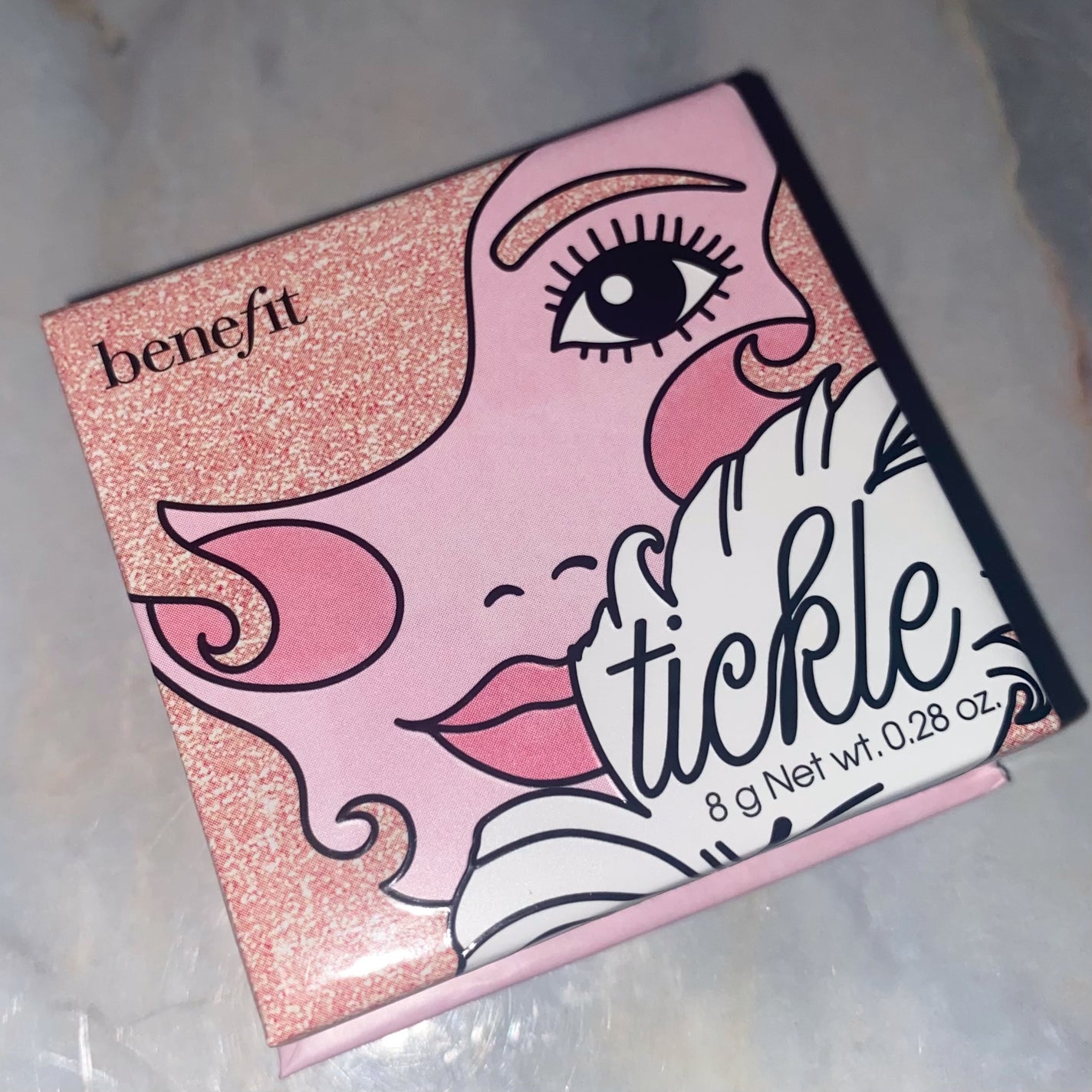Tickle Golden Pink Highlighter/ベネフィット/パウダーハイライトを使ったクチコミ(2枚目)