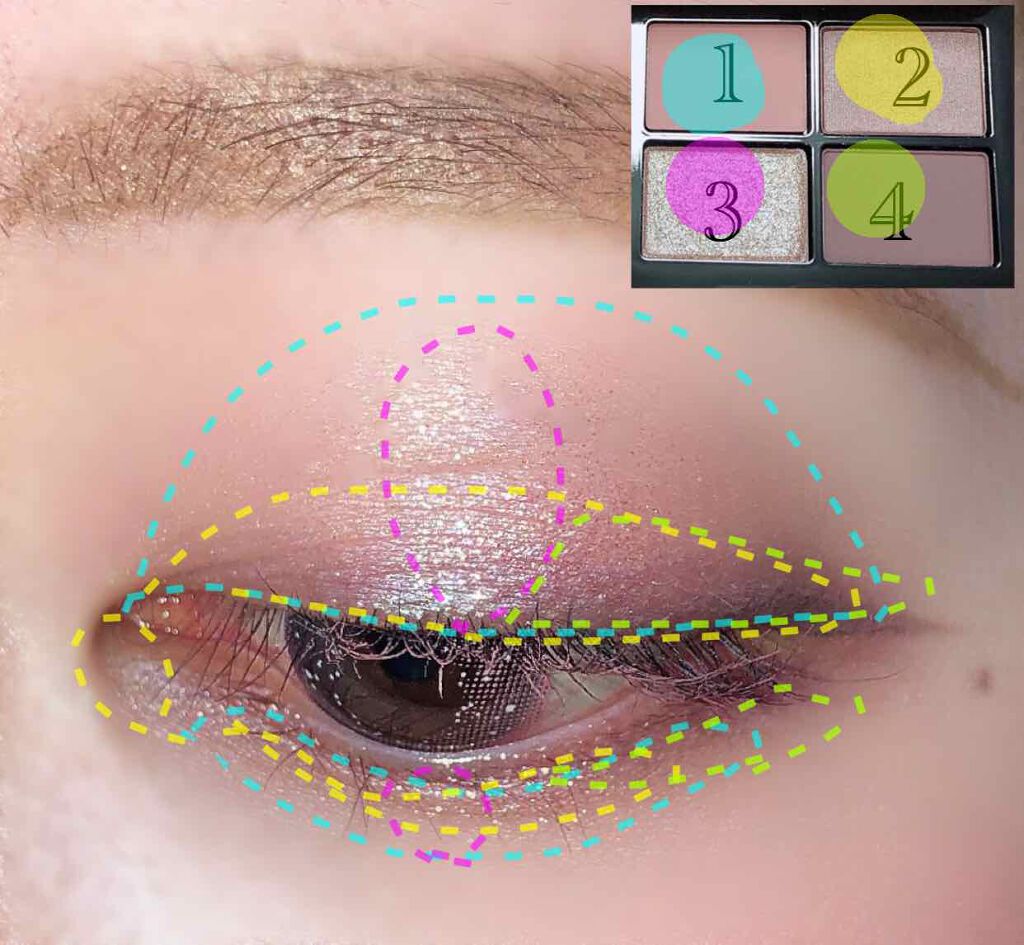 クワッドアイシャドー/NARS/アイシャドウパレットを使ったクチコミ(3枚目)