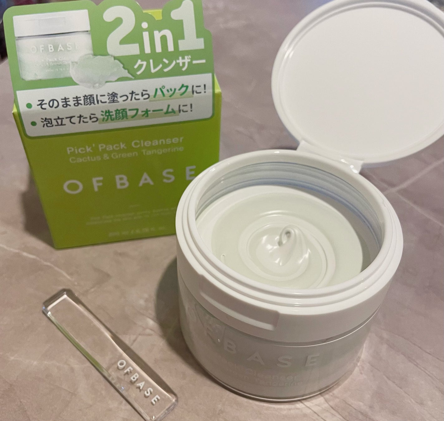 ピックパック クレンザー サボテン&青みかん/OFBASE/洗い流すパック・マスクを使ったクチコミ(1枚目)