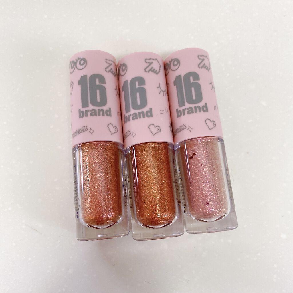 16 CANDY ROCK SUGAR/16BRAND/リキッドアイシャドウを使ったクチコミ（3枚目）