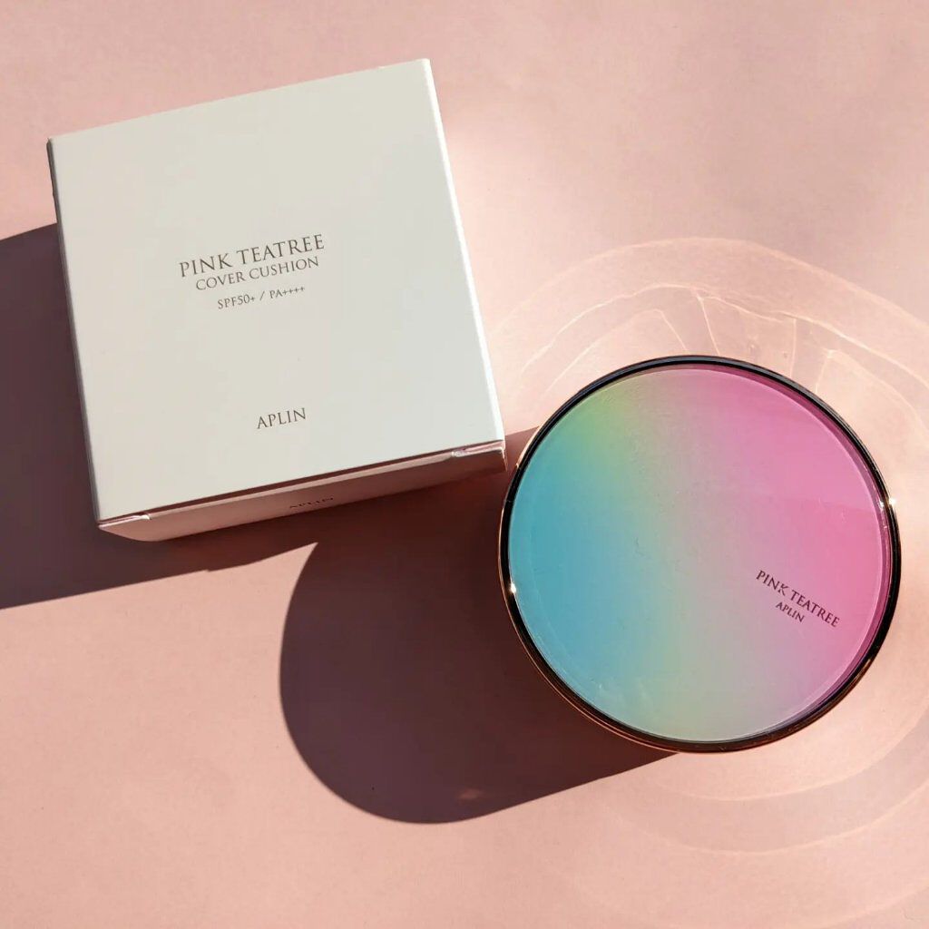 ピンクティーツリーカバークッション/APLIN/クッションファンデーションを使ったクチコミ（1枚目）