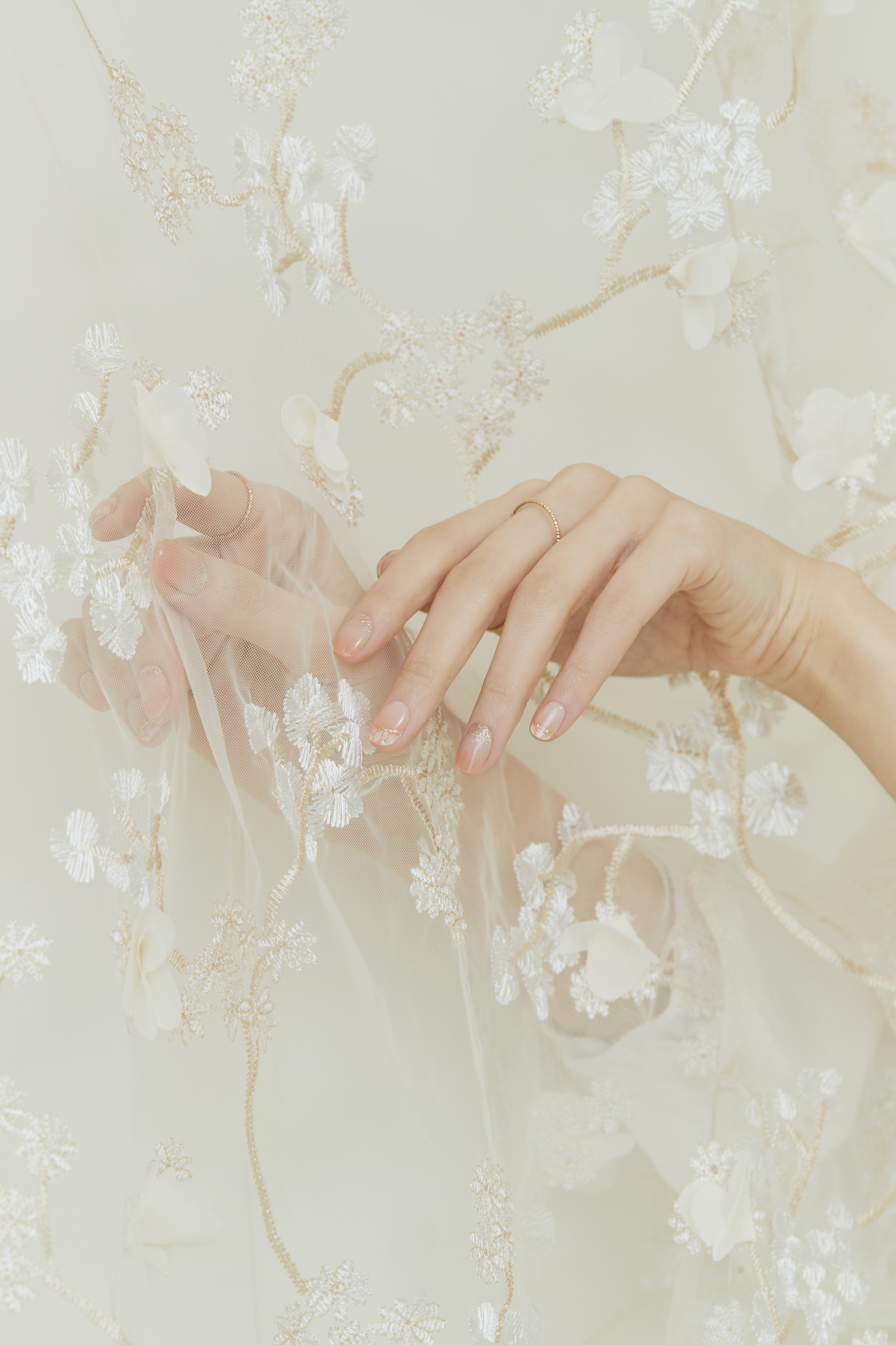 セミキュアジェルネイル（ハンド） ND-073-J N ピーチィスパークル(Peachy Sparkle)