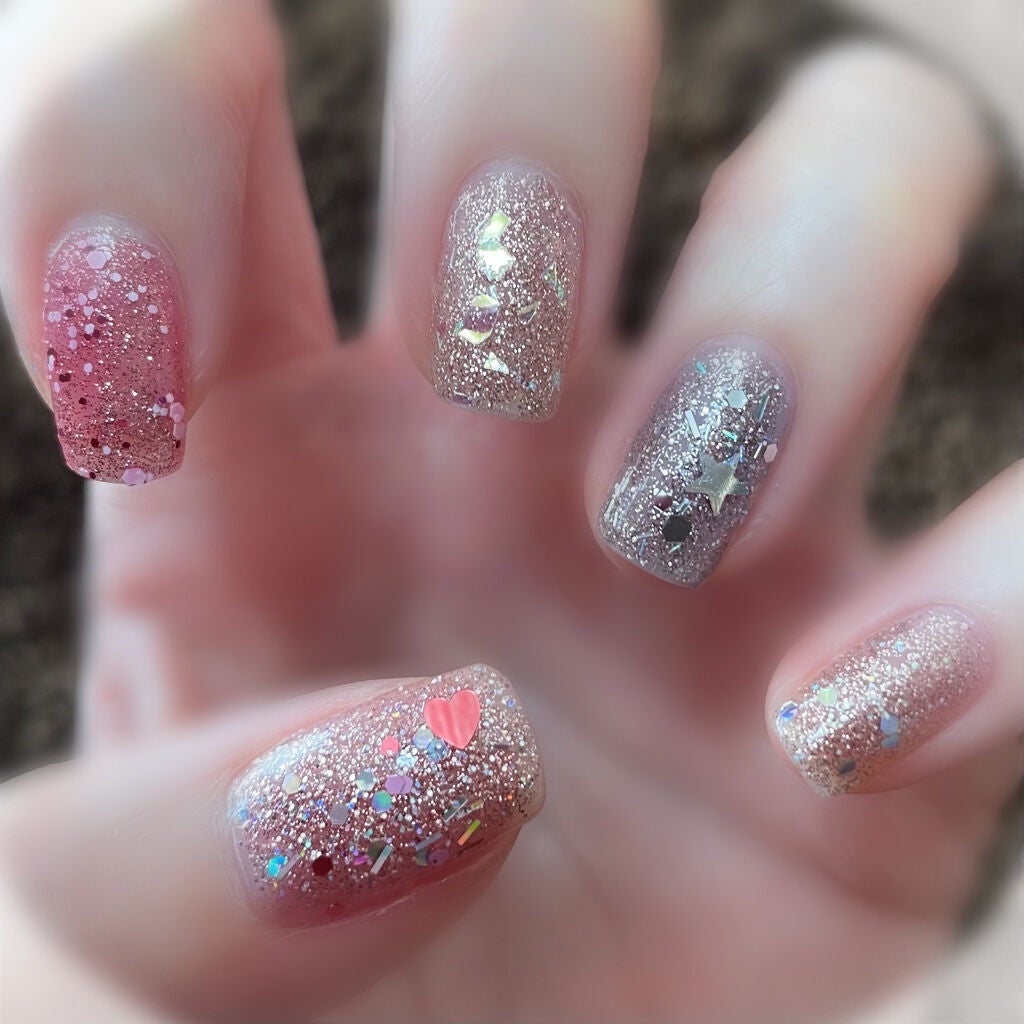 ITGグリッターネイル/DAISO/マニキュアを使ったクチコミ(2枚目)