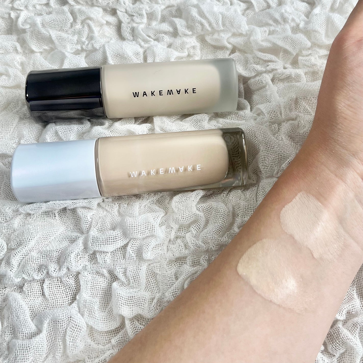 ウォーターグロウコーティングファンデーション/wakemake/リキッドファンデーションを使ったクチコミ(2枚目)