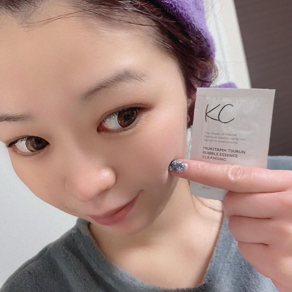 KC むきタマつるん 発泡美容液クレンジング/ハーブ健康本舗/クレンジングジェルを使ったクチコミ(7枚目)