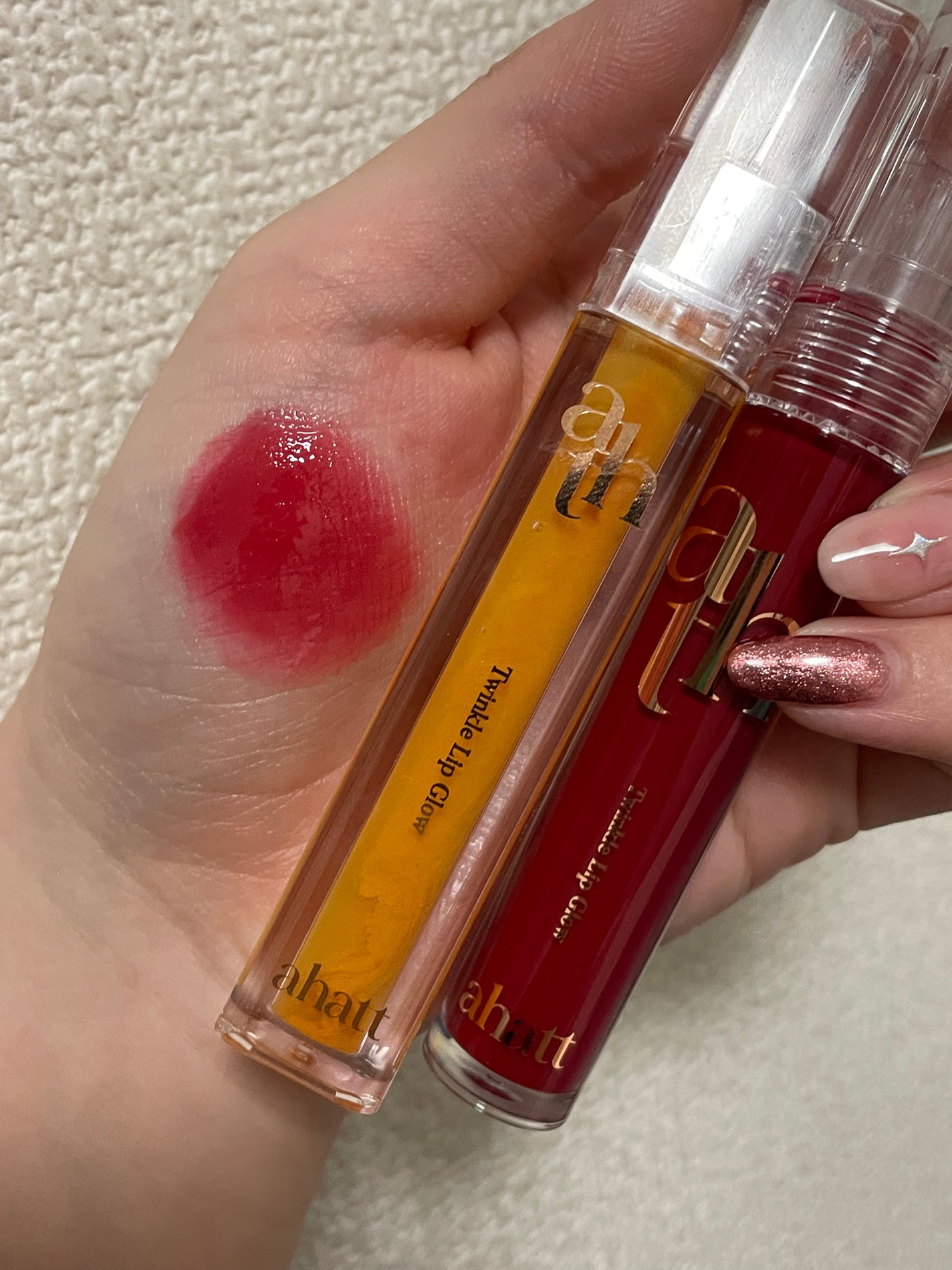 トゥインクルリップグロウ/ahatt/リップグロスを使ったクチコミ(3枚目)