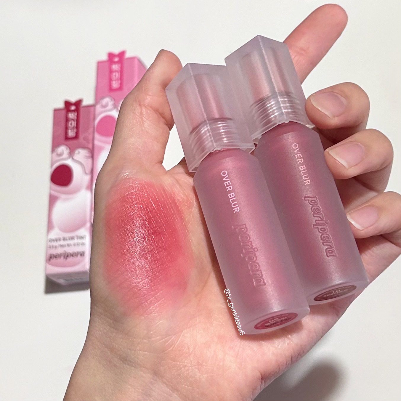  オーバー ブラー ティント/PERIPERA/リップティントを使ったクチコミ（2枚目）