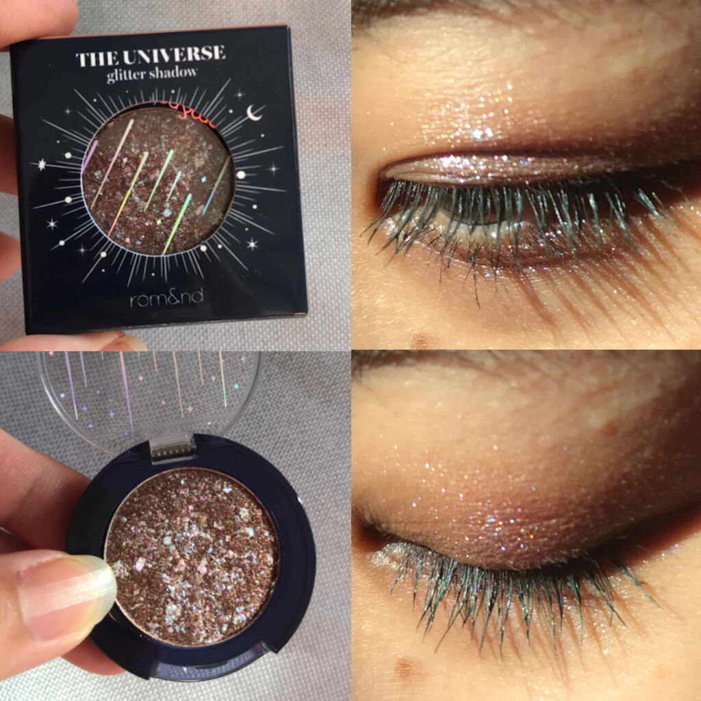 グリッター シャドウ カラー/rom&nd/グリッターを使ったクチコミ（1枚目）