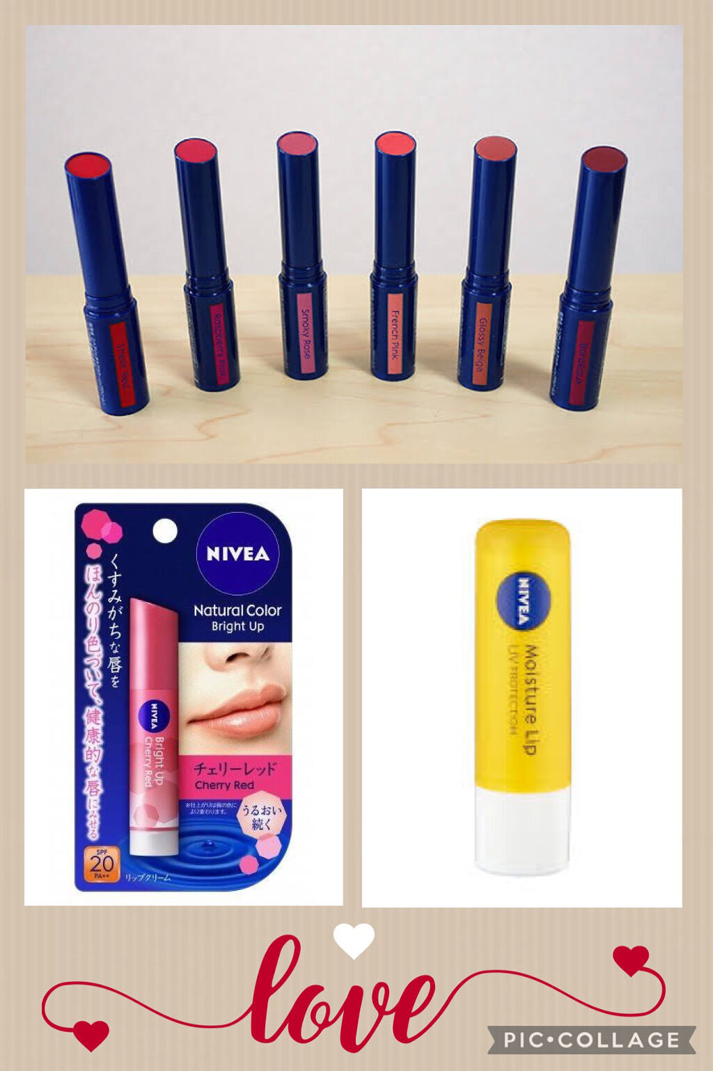 モイストピュアカラーリップ/ニベア/リップクリームを使ったクチコミ（1枚目）