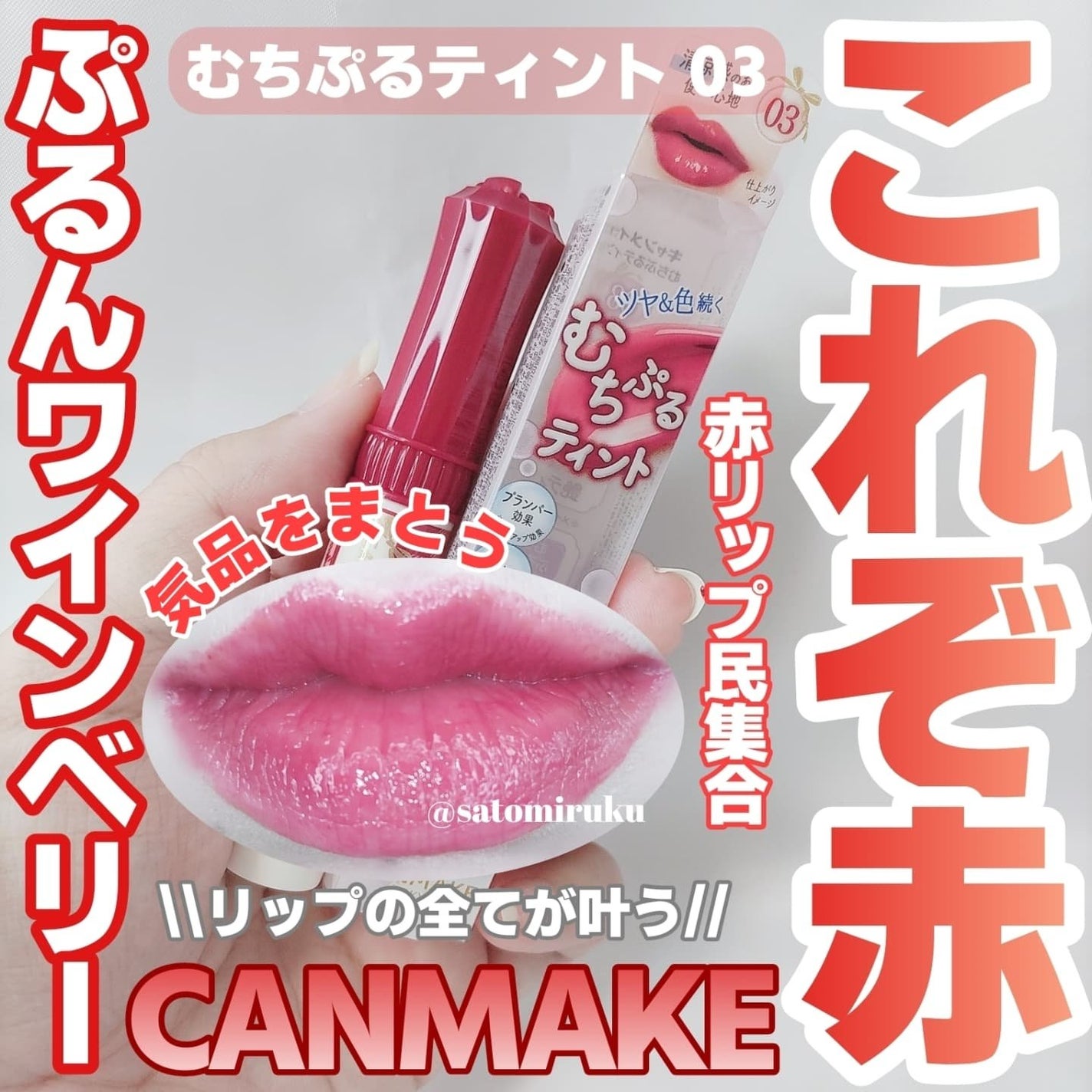 むちぷるティント/キャンメイク/リップティントを使ったクチコミ(1枚目)