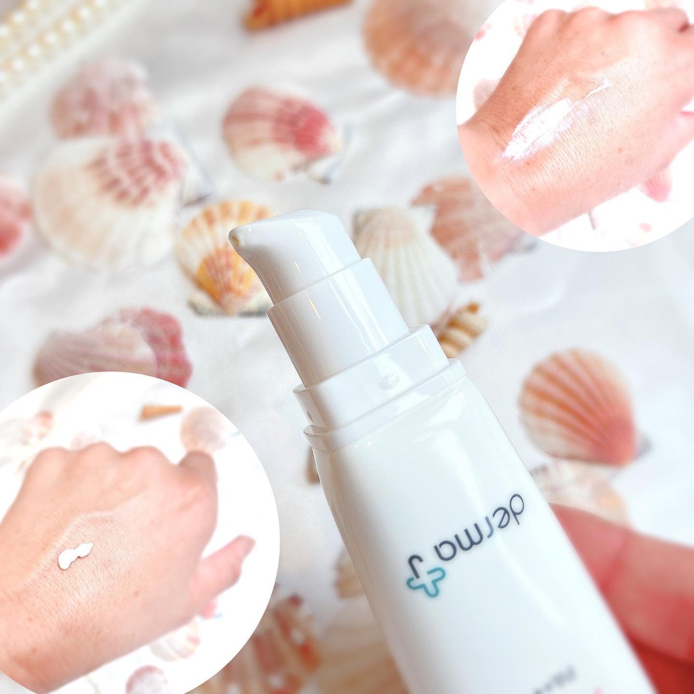 サンクリーム+/ DermaJ/日焼け止めクリームを使ったクチコミ(2枚目)