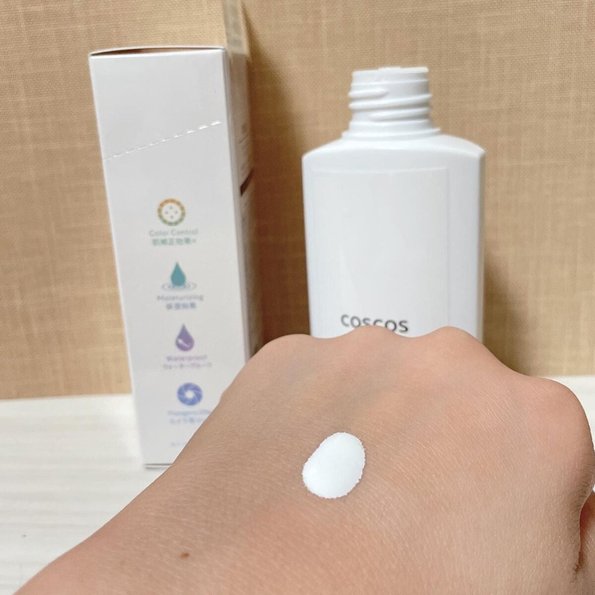 ボディファンデーション ホワイト/COSCOS/ボディミルクを使ったクチコミ(2枚目)