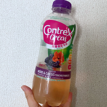 Contrex Green ブラックベリー&カシス ハイビスカスフレーバー/コントレックス/ドリンクを使ったクチコミ(1枚目)