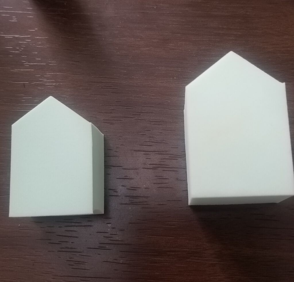 メイクアップスポンジ バリューパック ハウス型 14個/DAISO/パフ・スポンジを使ったクチコミ(2枚目)